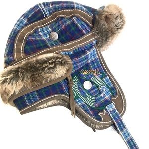 GUC, Plaid print Trapper hat ! True Religion"